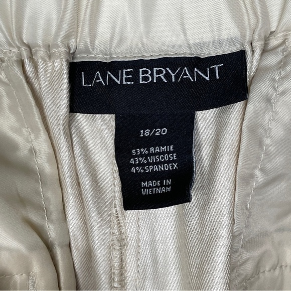 Lane Bryant khaki elastic rouge waist wide leg lightweight pants size 18/20 - Picture 5 of 5